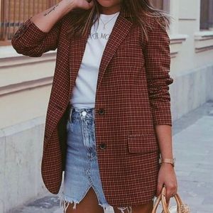 Zara check blazer